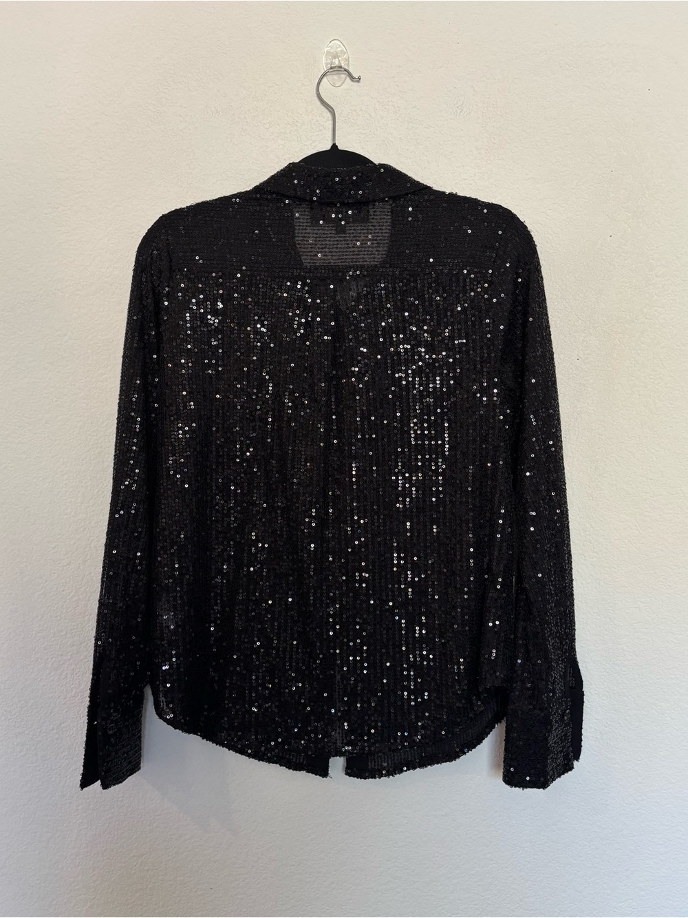 Anthropologie Sunday In Brooklyn Sequin Button Down Top Sequins Black - Picture 5 of 8